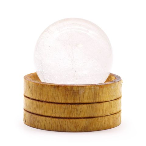 Clear Quartz Gemstone Sphere with Stand 50mm