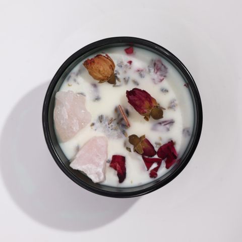 The Lovers Hop Hare Crystal Magic Flower Candle