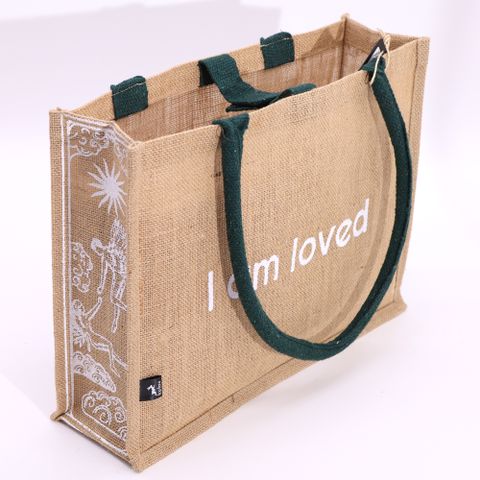 I am Loved Hop Hare Jute Big Bag