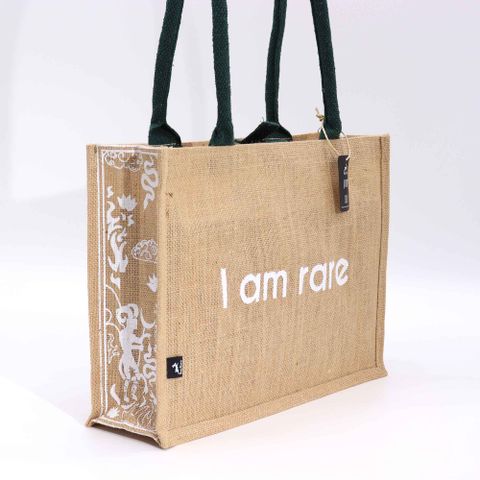 I am Rare Hop Hare Jute Big Bag