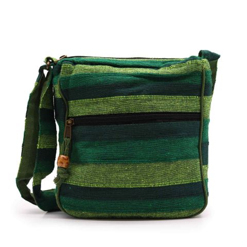 Forest Green Nepal Sling Bag (Adjustable Strap)