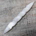 Selenite Spiral Wand 16 cm (Point Both Ends)