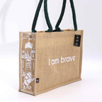 I am Brave Hop Hare Jute Big Bag