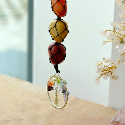 Tree of Life Hanging Chakra Stone  Pendant