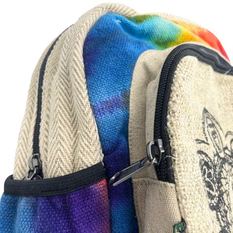 7 Chakra  Hemp Medium Backpack