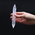 Selenite Spiral Wand 16 cm (Point Both Ends)