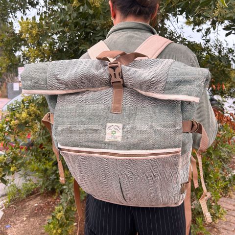 Sage Hemp Trekking Rolling Backpack