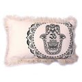 Green Hamsa Mandala Cushion Cover