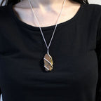 Rough Tiger Eye Cascade Wrapped Gemstone Necklace