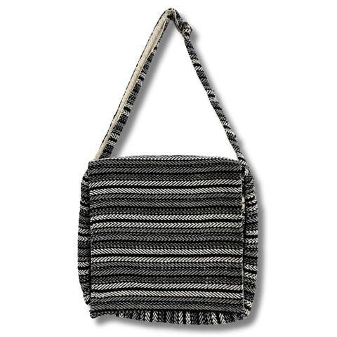 Grey Strips Soft Banjar Laptop Bag