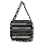 Grey Strips Soft Banjar Laptop Bag