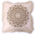 Bronze Lotus Mandala  Cushion Cover