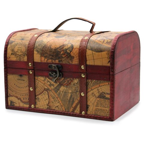 Old Map Chest Set of 3