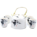 White Stone Oriental Herbal Teapot Set