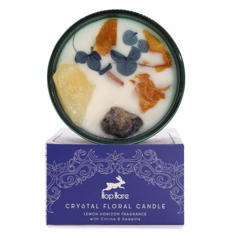 The Sun Hop Hare Crystal Magic Flower Candle