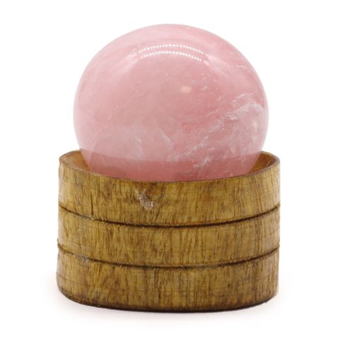 Rose Quartz Gemstone Sphere with Stand 40mm