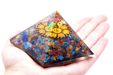 Om Chakra Orgonite Pyramid 70 mm