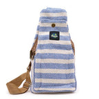 Blue & White Body Cross Bag Natural Cotton
