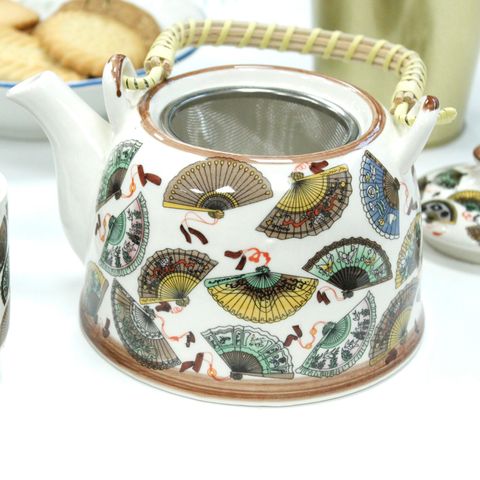China Fans Herbal Teapot Set