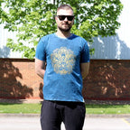 Hamsa Blue Stone Washed T-Shirt Small