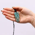 Amazonite Laced Gemstone Flat Point Pendant