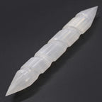 Selenite Spiral Wand 16 cm (Point Both Ends)