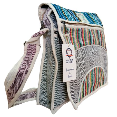 Curves Hemp Laptop Messenger Bag