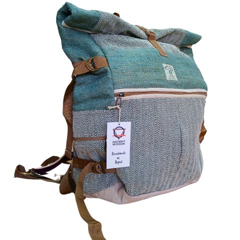 Sage Hemp Trekking Rolling Backpack