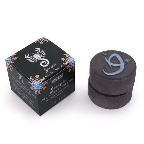 Scorpio Set of Zodiac Bath Fizzers with Horoscope