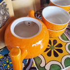 Herbal Orange Teapot Set