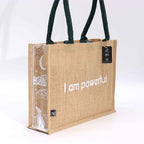 I am Powerful Hop Hare Jute Big Bag