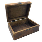 Black Large Ceramic Glazed Wood Box