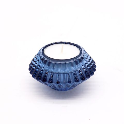 Flower Flip Dinner Candle / Tealight Holder - Royal Blue