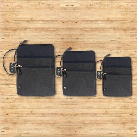 Charcoal Stonewash Tablet Pouch (21x29cm )