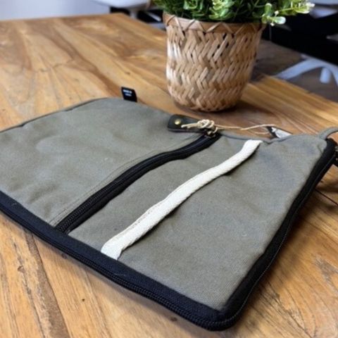 Olive Canvas Tablet Pouch ( 21x29cm )
