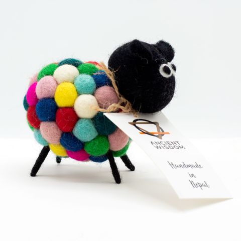 Multi Colours Little Felt Sheep