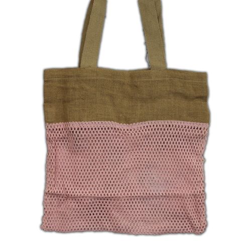 Rose Pure Soft Jute and Cotton Mesh Bag
