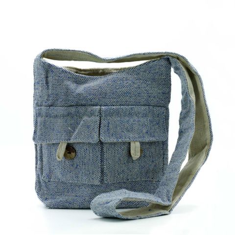 Denim Natural Tones Two Pocket Bag Medium