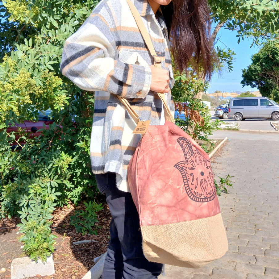 Hamsa Terracotta Stonewash All Natural Backpack