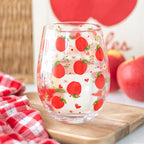 Eleanoras Apple Print Stemless Glass 