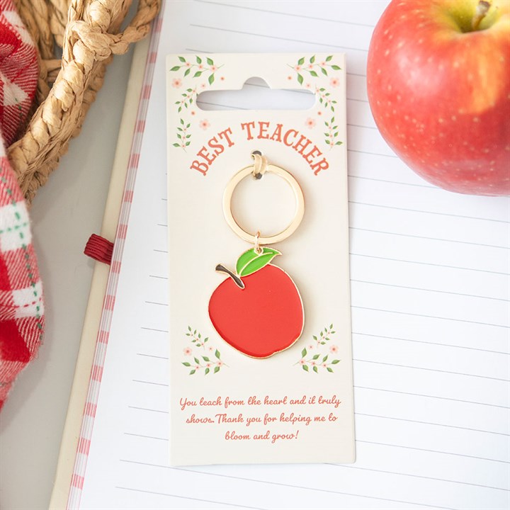 Eleanoras Best Teacher Apple Keyring 