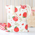 Eleanoras Apple Print Polycotton Tote Bag 