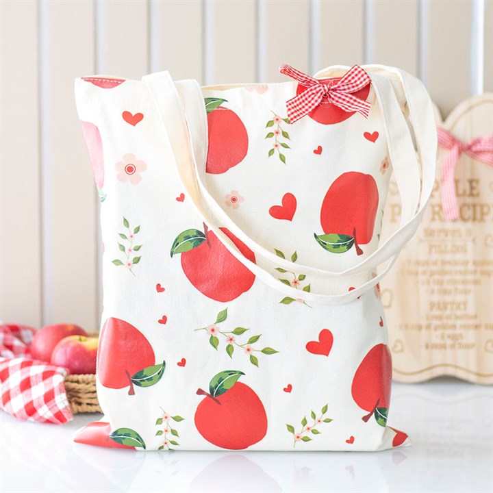 Eleanoras Apple Print Polycotton Tote Bag 