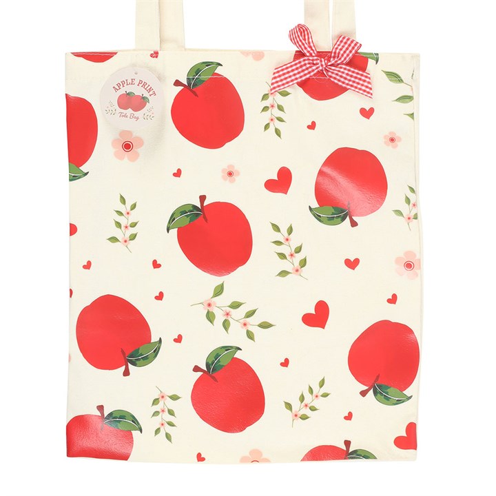 Eleanoras Apple Print Polycotton Tote Bag 