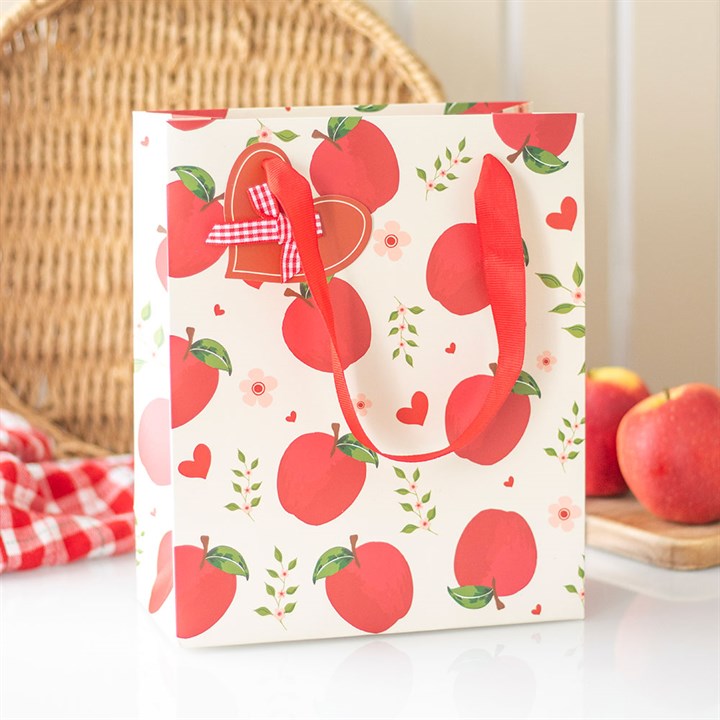 Eleanoras 23cm Medium Apple Print Gift Bag 