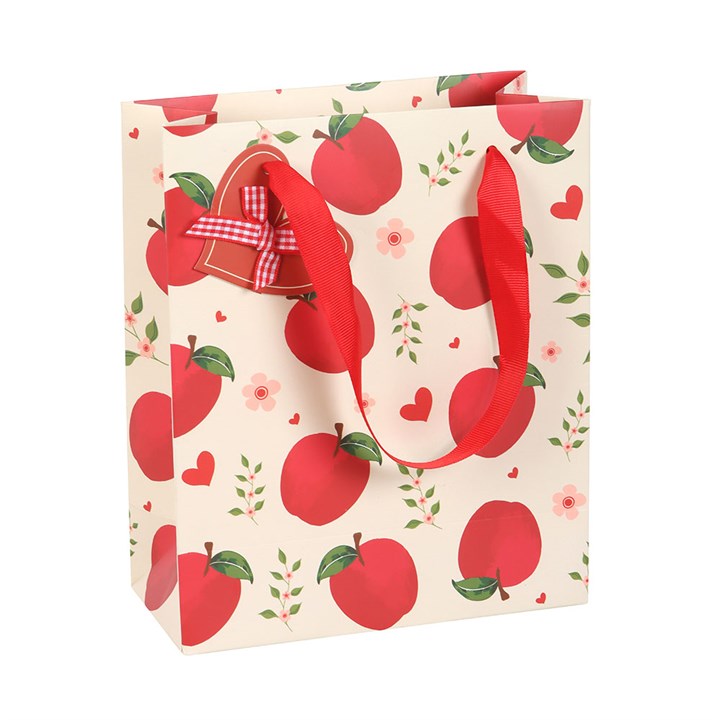 Eleanoras 23cm Medium Apple Print Gift Bag 