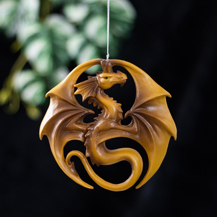 Eleanoras Dragon Medal Hanging Ornament by Anne Stokes 