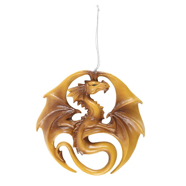 Eleanoras Dragon Medal Hanging Ornament by Anne Stokes 