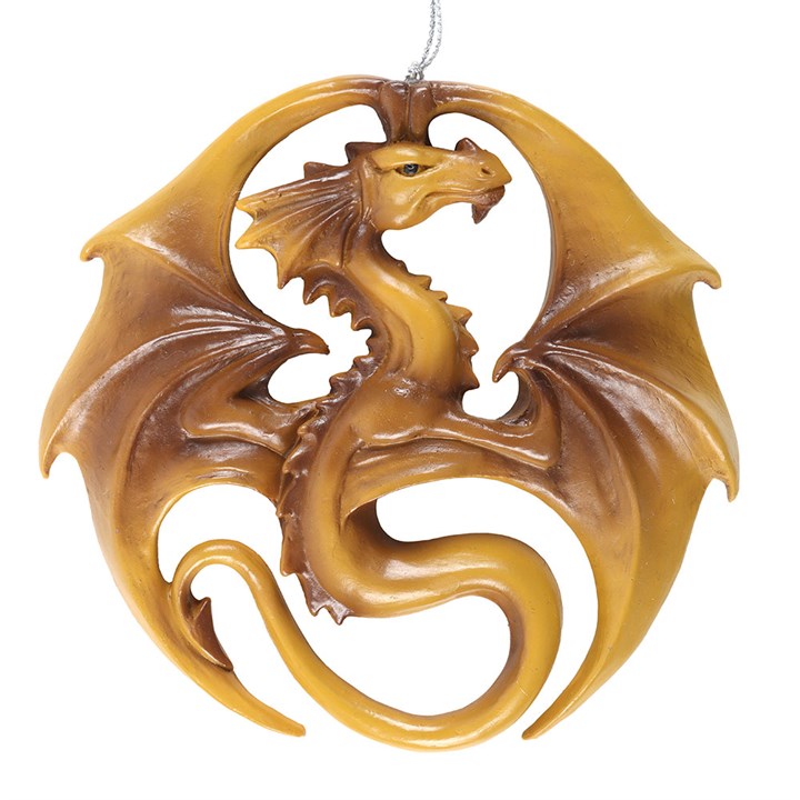 Eleanoras Dragon Medal Hanging Ornament by Anne Stokes 