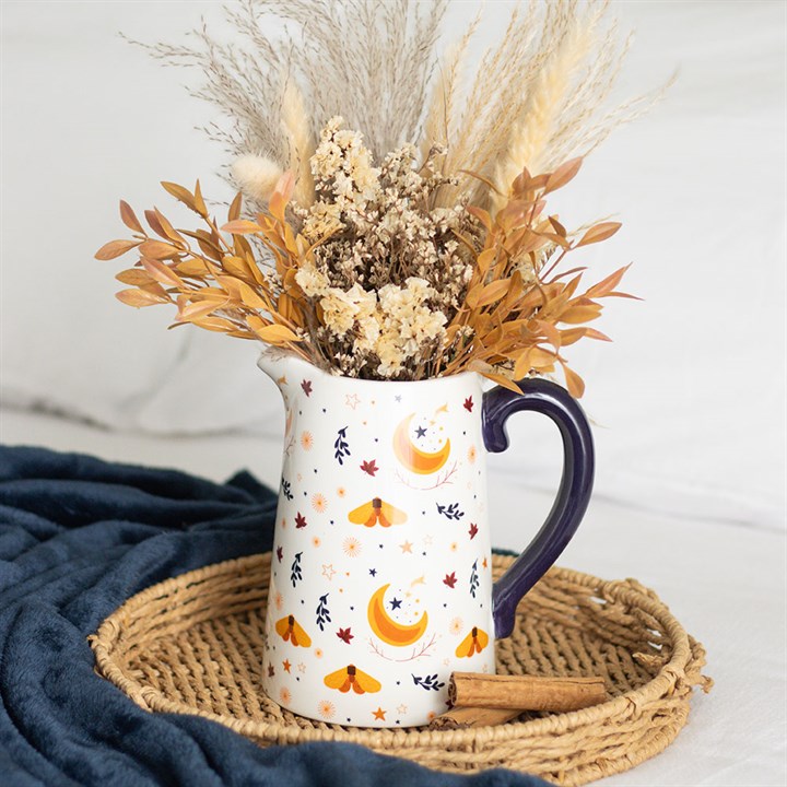 Eleanoras Autumn Magic Harvest Moon Print Ceramic Flower Jug 